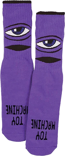 TOY MACHINE SECT EYE YOUTH CREW SOCKS PURPLE/ORANGE