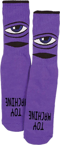 TOY MACHINE SECT EYE YOUTH CREW SOCKS PURPLE/ORANGE
