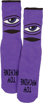 TOY MACHINE SECT EYE YOUTH CREW SOCKS PURPLE/ORANGE